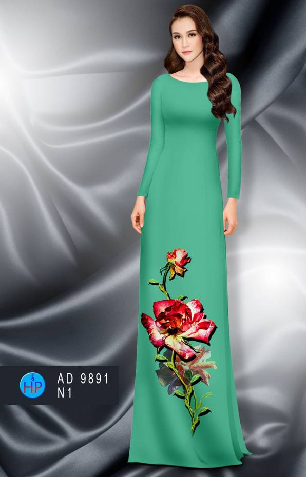 Vải Áo Dài Hoa Hồng Vừa Ra AD 9891 47 Vải Áo Dài Hoa Hồng Vừa Ra  AD 9891