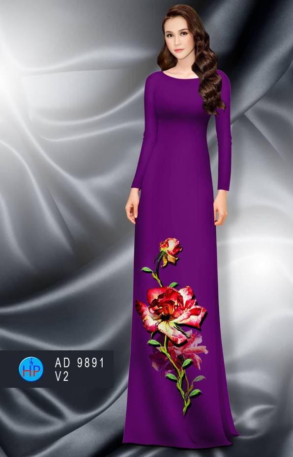 Vải Áo Dài Hoa Hồng Vừa Ra AD 9891 49 Vải Áo Dài Hoa Hồng Vừa Ra  AD 9891