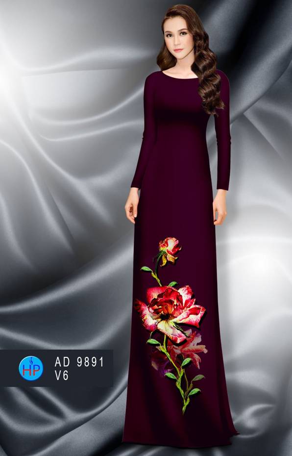 Vải Áo Dài Hoa Hồng Vừa Ra AD 9891 52 Vải Áo Dài Hoa Hồng Vừa Ra  AD 9891