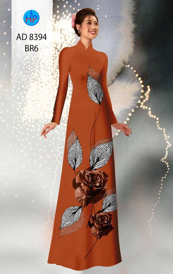 Vải Áo Dài Hoa Hồng Kiểu Mới AD 8394 38 Vải Áo Dài Hoa Hồng Kiểu Mới AD 8394