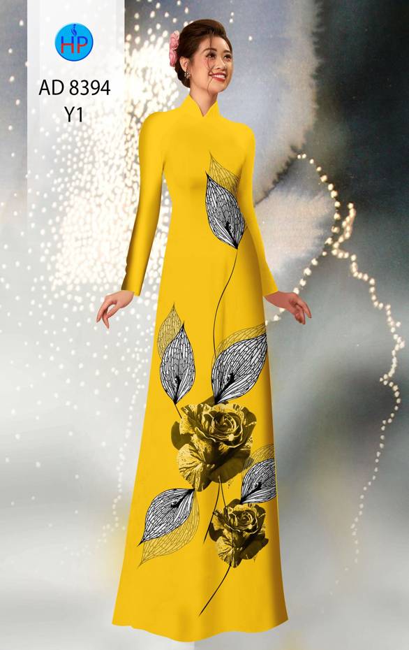 Vải Áo Dài Hoa Hồng Kiểu Mới AD 8394 41 Vải Áo Dài Hoa Hồng Kiểu Mới AD 8394