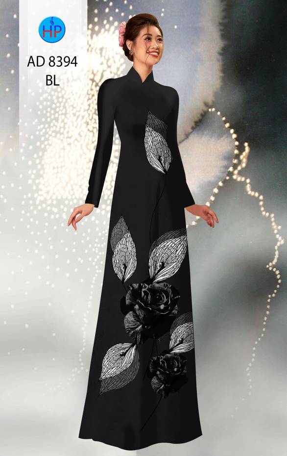 Vải Áo Dài Hoa Hồng Kiểu Mới AD 8394 50 Vải Áo Dài Hoa Hồng Kiểu Mới AD 8394