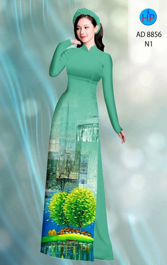 Vải Áo Dài Phong Cảnh Độc Đáo AD 8856 41 Vải Áo Dài Phong Cảnh Độc Đáo AD 8856