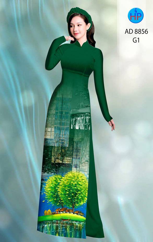Vải Áo Dài Phong Cảnh Độc Đáo AD 8856 47 Vải Áo Dài Phong Cảnh Độc Đáo AD 8856