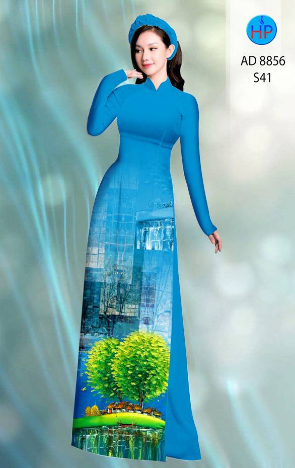 Vải Áo Dài Phong Cảnh Độc Đáo AD 8856 48 Vải Áo Dài Phong Cảnh Độc Đáo AD 8856