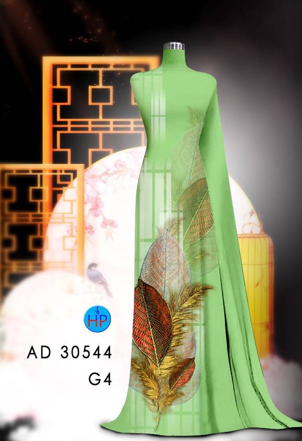 Vải Áo Dài In Hình Lá Thiết Kế 2021 AD 30544 44 Vải Áo Dài In Hình Lá Thiết Kế 2021 AD 30544