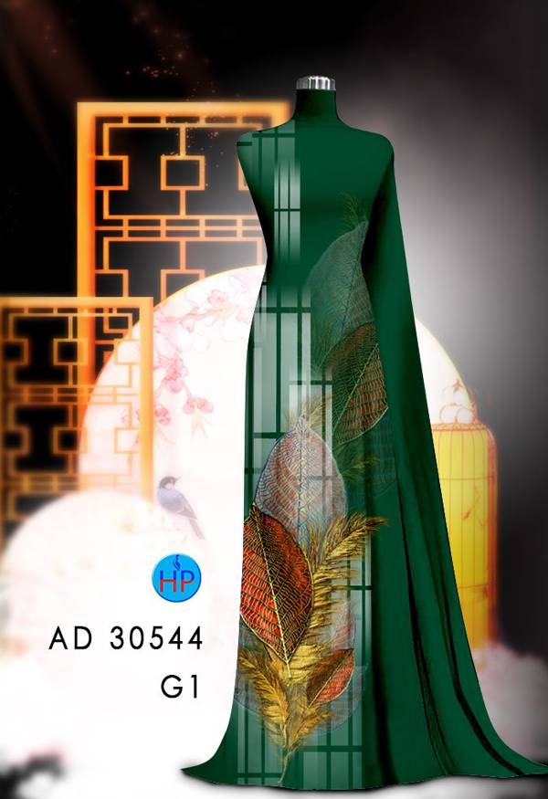 Vải Áo Dài In Hình Lá Thiết Kế 2021 AD 30544 42 Vải Áo Dài In Hình Lá Thiết Kế 2021 AD 30544