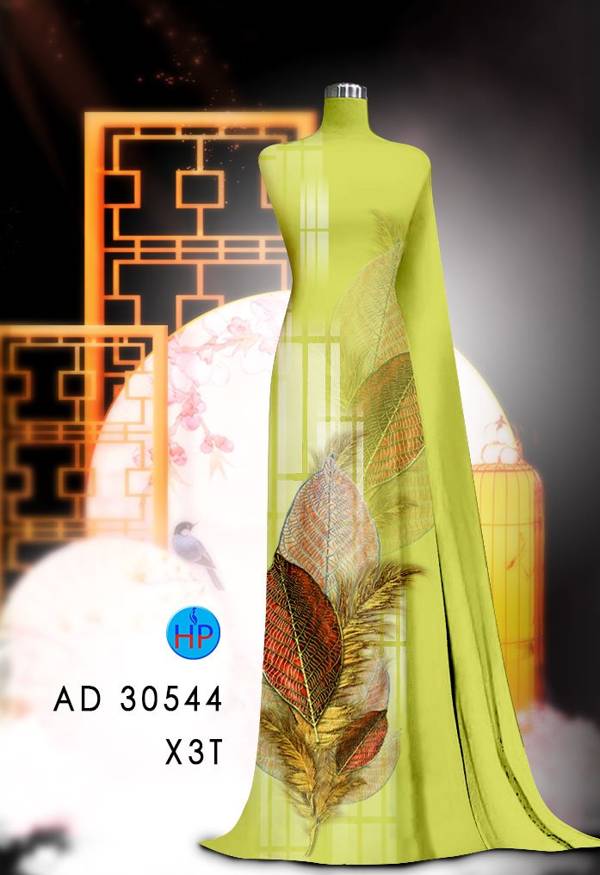 Vải Áo Dài In Hình Lá Thiết Kế 2021 AD 30544 46 Vải Áo Dài In Hình Lá Thiết Kế 2021 AD 30544