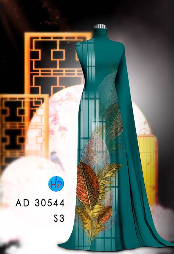 Vải Áo Dài In Hình Lá Thiết Kế 2021 AD 30544 50 Vải Áo Dài In Hình Lá Thiết Kế 2021 AD 30544