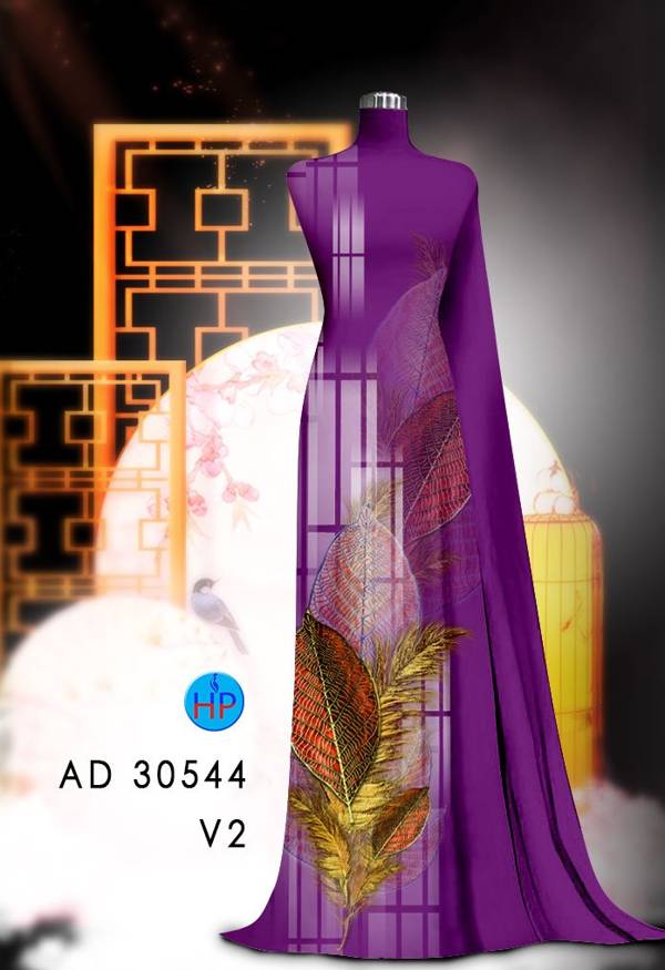 Vải Áo Dài In Hình Lá Thiết Kế 2021 AD 30544 51 Vải Áo Dài In Hình Lá Thiết Kế 2021 AD 30544