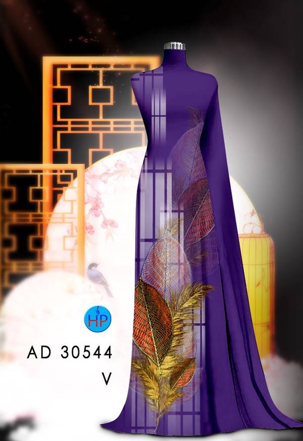 Vải Áo Dài In Hình Lá Thiết Kế 2021 AD 30544 52 Vải Áo Dài In Hình Lá Thiết Kế 2021 AD 30544