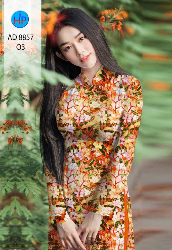 Vải Áo Dài Hoa Đều Kiểu Mới AD 8857 39 Vải Áo Dài Hoa Đều Kiểu Mới AD 8857