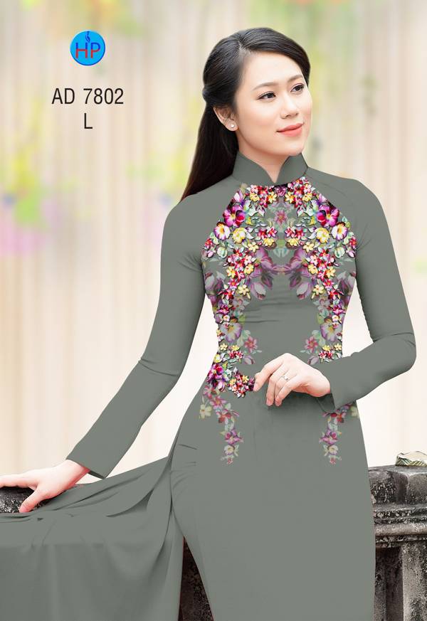 Vải Áo Dài Hoa In 3D Mới Ra AD 7802 39 Vải Áo Dài Hoa In 3D Mới Ra AD 7802
