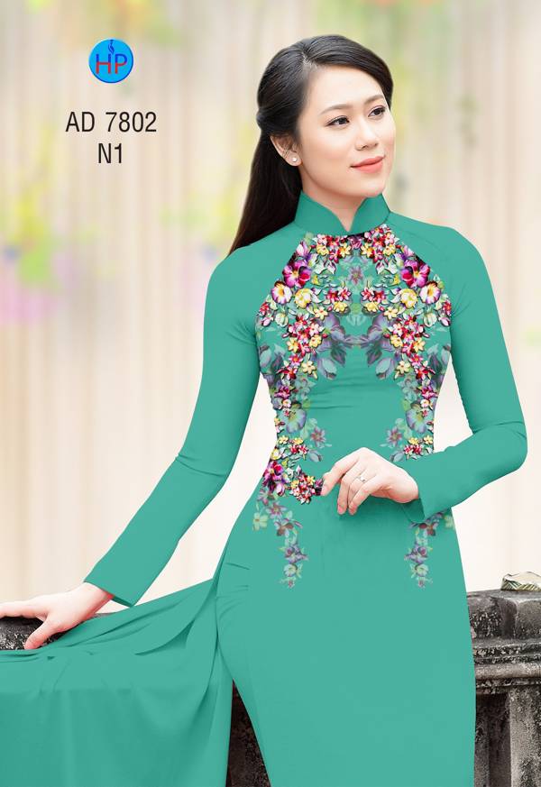 Vải Áo Dài Hoa In 3D Mới Ra AD 7802 45 Vải Áo Dài Hoa In 3D Mới Ra AD 7802
