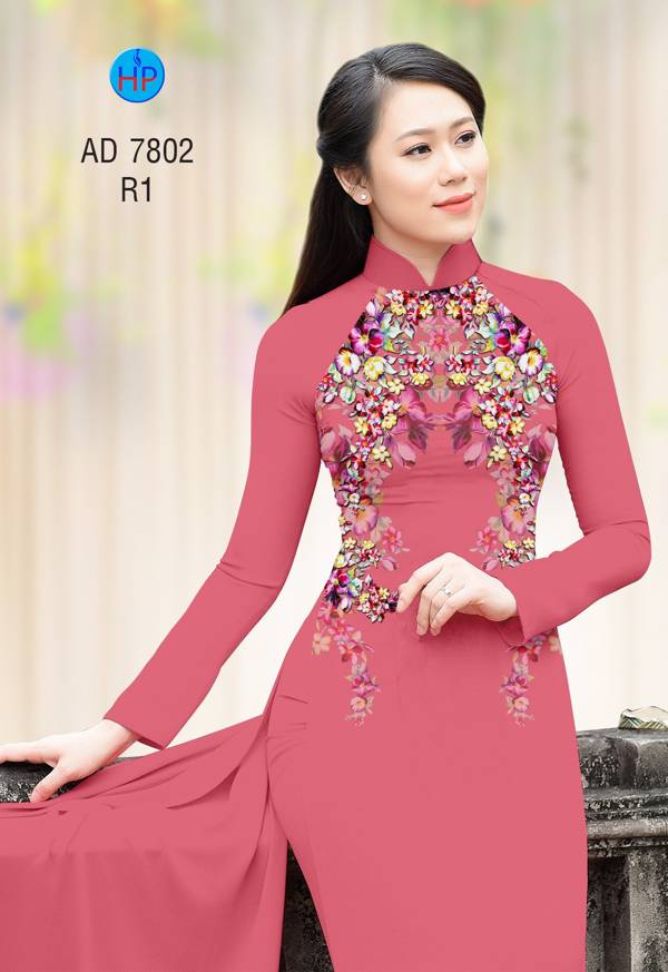 Vải Áo Dài Hoa In 3D Mới Ra AD 7802 46 Vải Áo Dài Hoa In 3D Mới Ra AD 7802