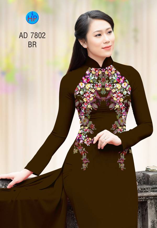 Vải Áo Dài Hoa In 3D Mới Ra AD 7802 49 Vải Áo Dài Hoa In 3D Mới Ra AD 7802