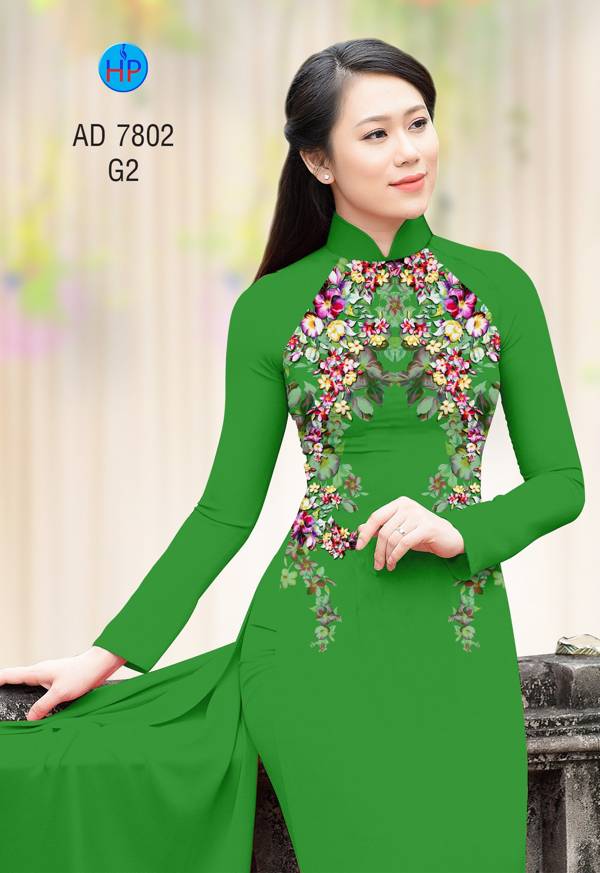 Vải Áo Dài Hoa In 3D Mới Ra AD 7802 48 Vải Áo Dài Hoa In 3D Mới Ra AD 7802
