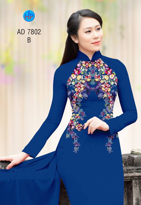 Vải Áo Dài Hoa In 3D Mới Ra AD 7802 52 Vải Áo Dài Hoa In 3D Mới Ra AD 7802