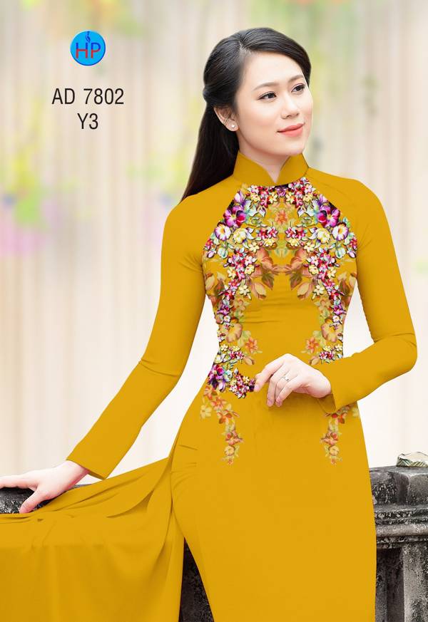 Vải Áo Dài Hoa In 3D Mới Ra AD 7802 50 Vải Áo Dài Hoa In 3D Mới Ra AD 7802