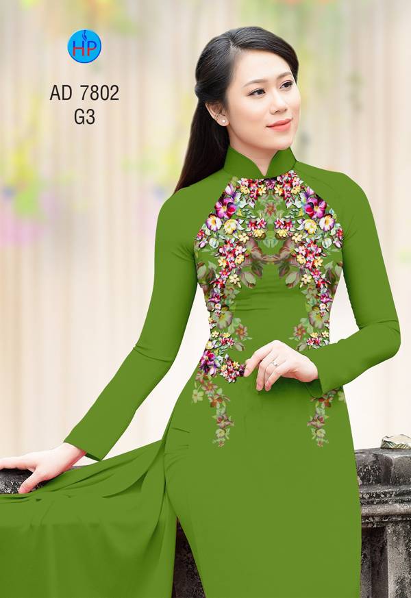 Vải Áo Dài Hoa In 3D Mới Ra AD 7802 51 Vải Áo Dài Hoa In 3D Mới Ra AD 7802
