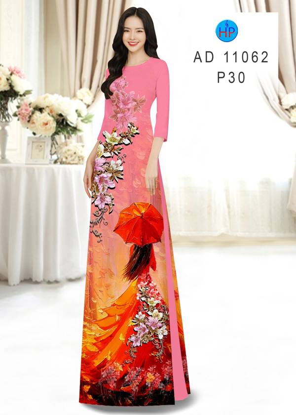 Vải Áo Dài Phong Cảnh Độc Đáo AD 11062 40 Vải Áo Dài Phong Cảnh Độc Đáo AD 11062