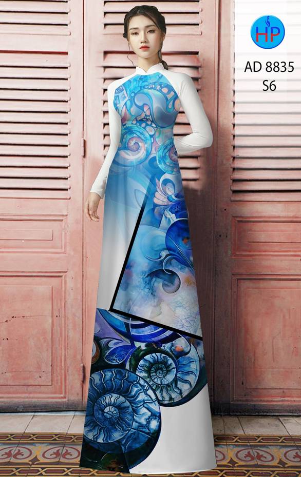 Vải Áo Dài Hoa Văn Thiết Kế 2021 AD 8835 50 Vải Áo Dài Hoa Văn Thiết Kế 2021 AD 8835