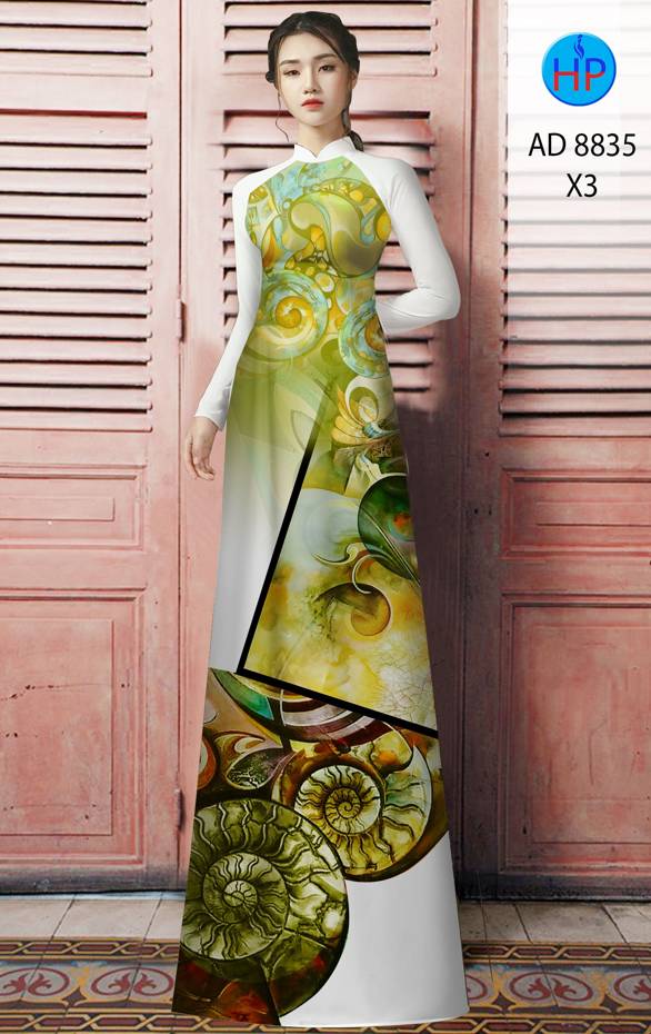 Vải Áo Dài Hoa Văn Thiết Kế 2021 AD 8835 48 Vải Áo Dài Hoa Văn Thiết Kế 2021 AD 8835