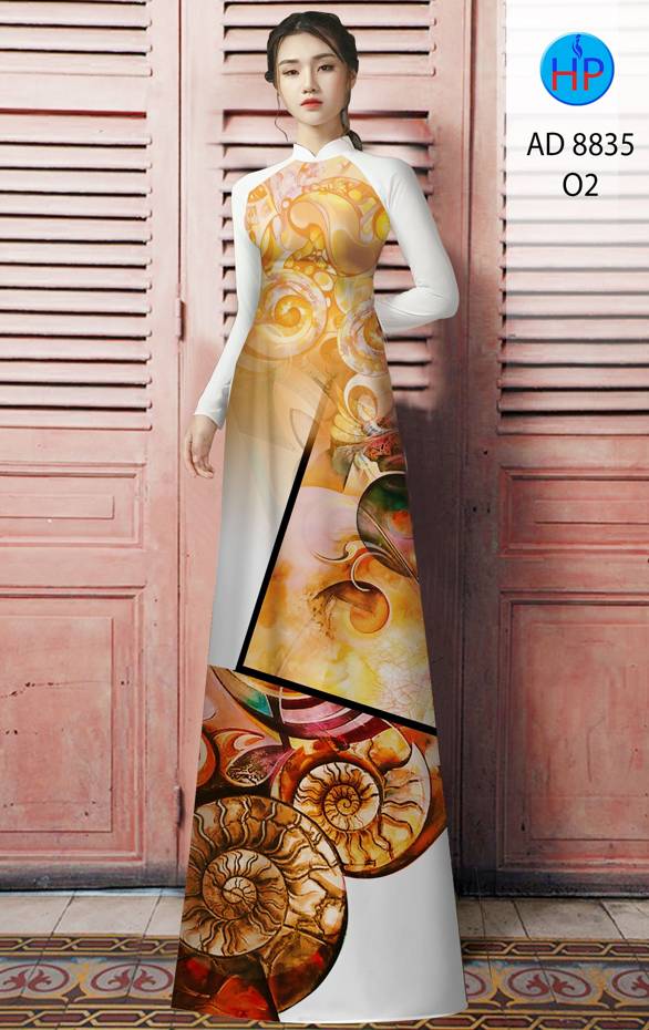 Vải Áo Dài Hoa Văn Thiết Kế 2021 AD 8835 52 Vải Áo Dài Hoa Văn Thiết Kế 2021 AD 8835