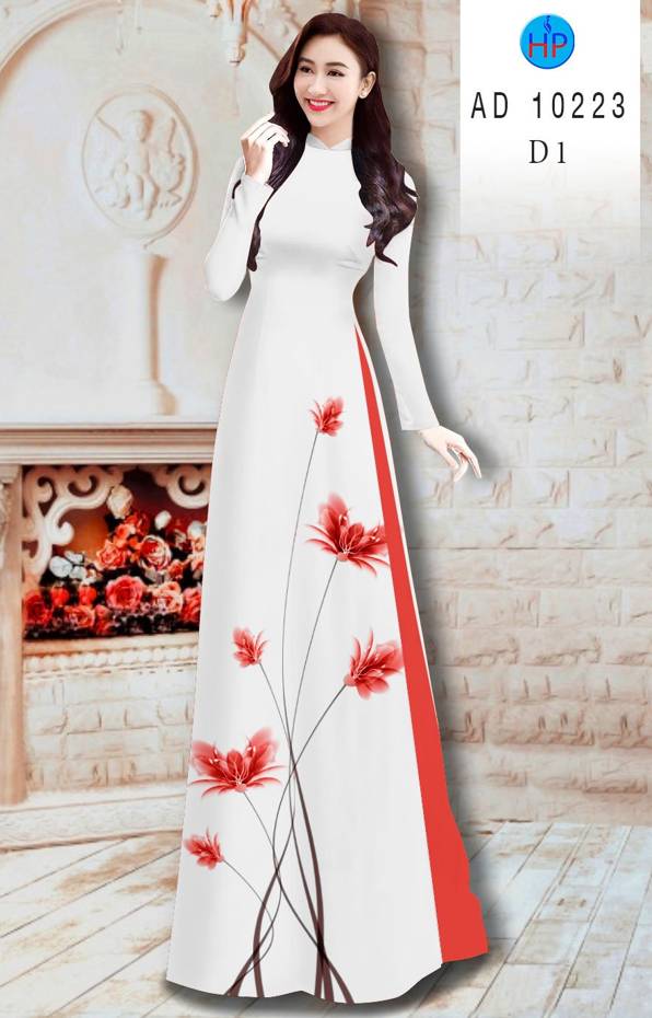 Vải Áo Dài Hoa In 3D Vừa Ra AD 10223 55 Vải Áo Dài Hoa In 3D Vừa Ra  AD 10223