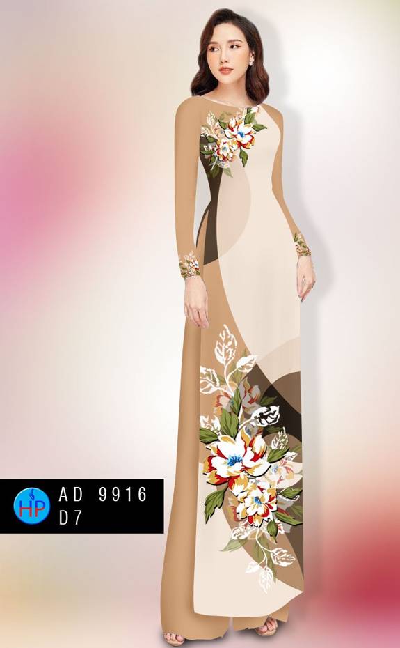 Vải Áo Dài Hoa In 3D Vừa Ra AD 9916 50 Vải Áo Dài Hoa In 3D Vừa Ra  AD 9916