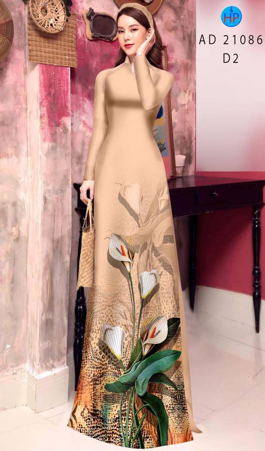Vải Áo Dài Hoa Ly Vừa Ra AD 21086 43 Vải Áo Dài Hoa Ly Vừa Ra AD 21086