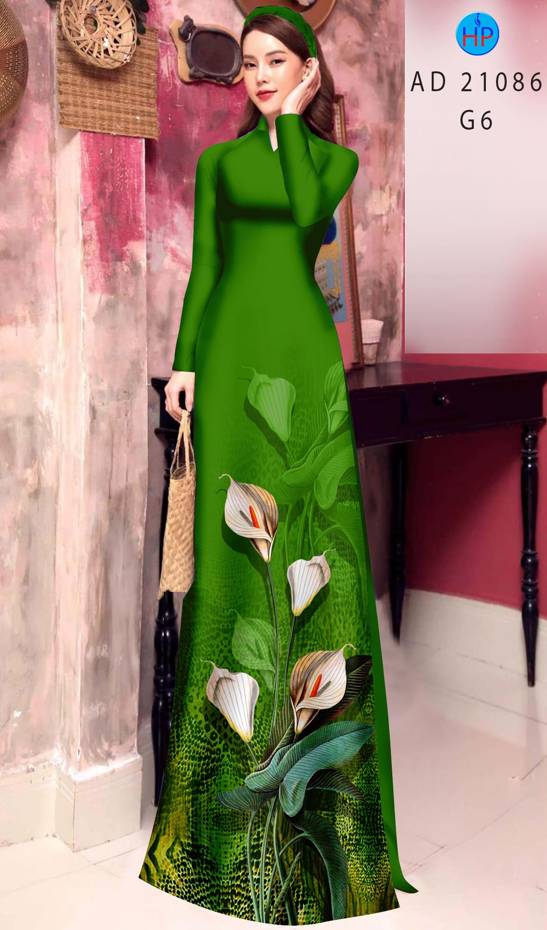 Vải Áo Dài Hoa Ly Vừa Ra AD 21086 44 Vải Áo Dài Hoa Ly Vừa Ra AD 21086