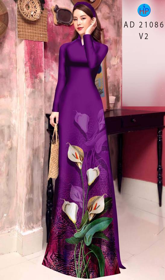 Vải Áo Dài Hoa Ly Vừa Ra AD 21086 47 Vải Áo Dài Hoa Ly Vừa Ra AD 21086
