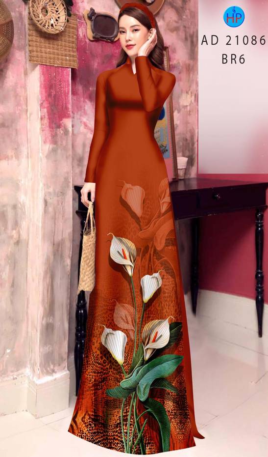 Vải Áo Dài Hoa Ly Vừa Ra AD 21086 46 Vải Áo Dài Hoa Ly Vừa Ra AD 21086