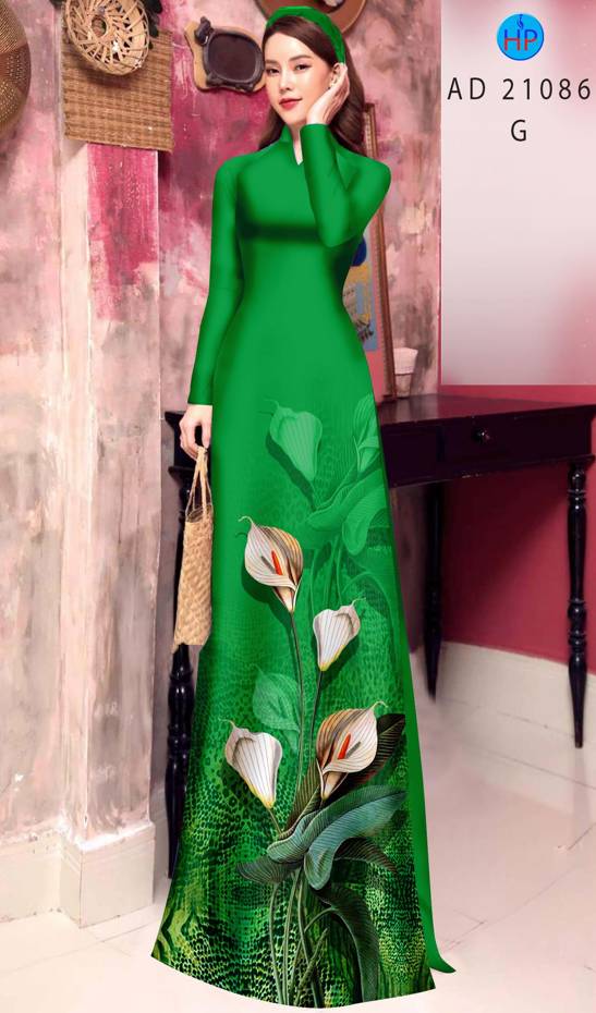 Vải Áo Dài Hoa Ly Vừa Ra AD 21086 49 Vải Áo Dài Hoa Ly Vừa Ra AD 21086