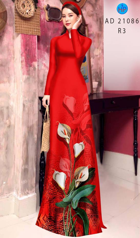 Vải Áo Dài Hoa Ly Vừa Ra AD 21086 48 Vải Áo Dài Hoa Ly Vừa Ra AD 21086