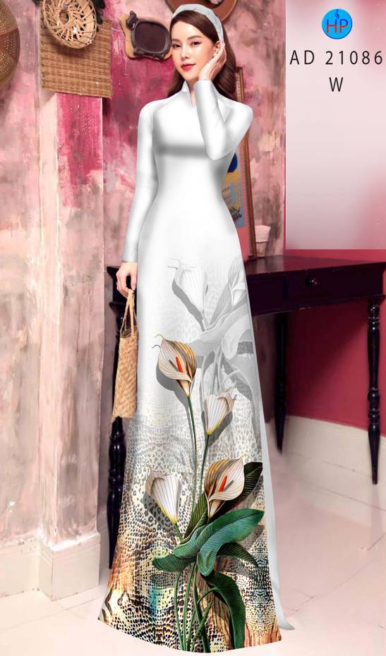 Vải Áo Dài Hoa Ly Vừa Ra AD 21086 53 Vải Áo Dài Hoa Ly Vừa Ra AD 21086