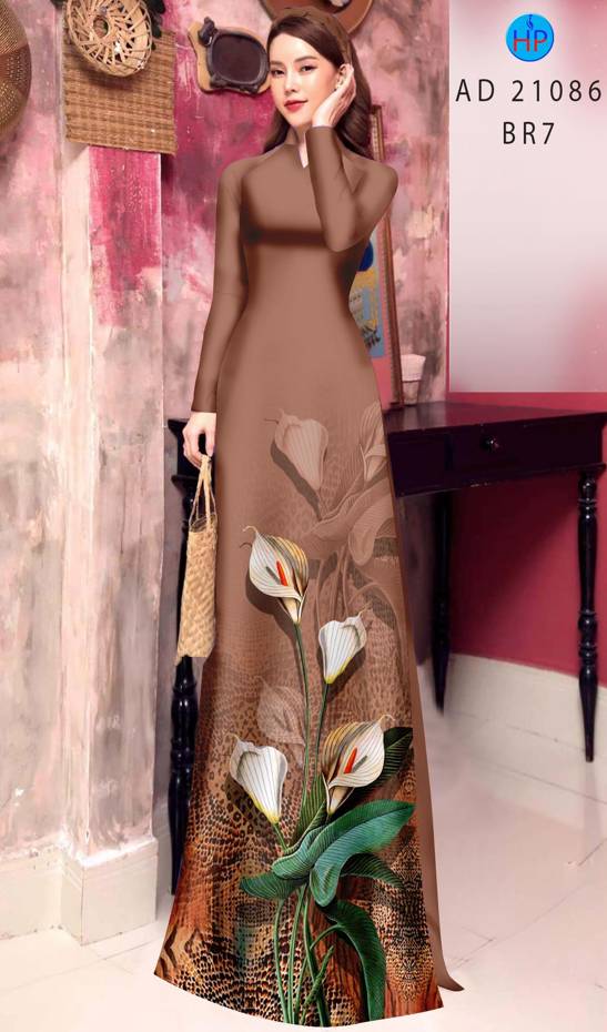 Vải Áo Dài Hoa Ly Vừa Ra AD 21086 54 Vải Áo Dài Hoa Ly Vừa Ra AD 21086