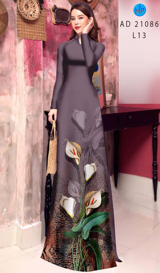 Vải Áo Dài Hoa Ly Vừa Ra AD 21086 52 Vải Áo Dài Hoa Ly Vừa Ra AD 21086