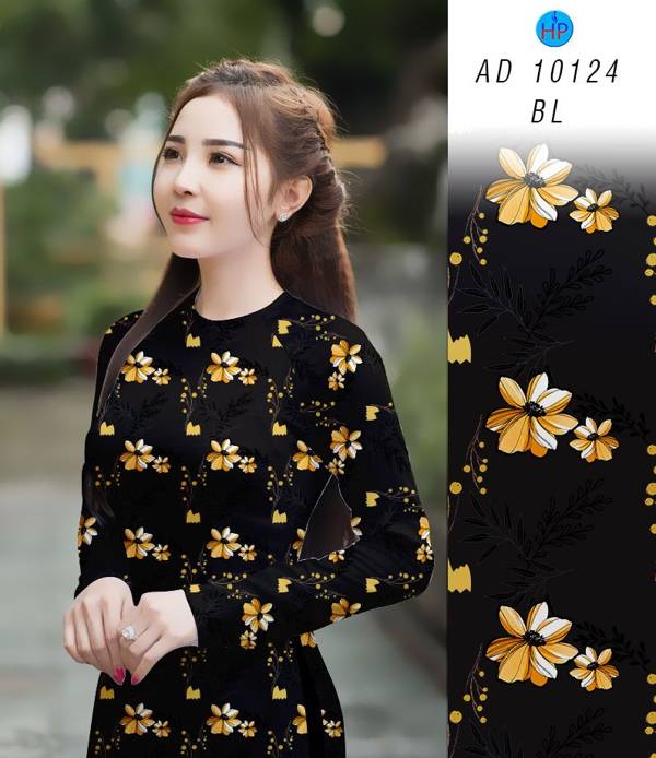 Vải Áo Dài Hoa Đều Vừa Ra AD 10124 48 Vải Áo Dài Hoa Đều Vừa Ra  AD 10124