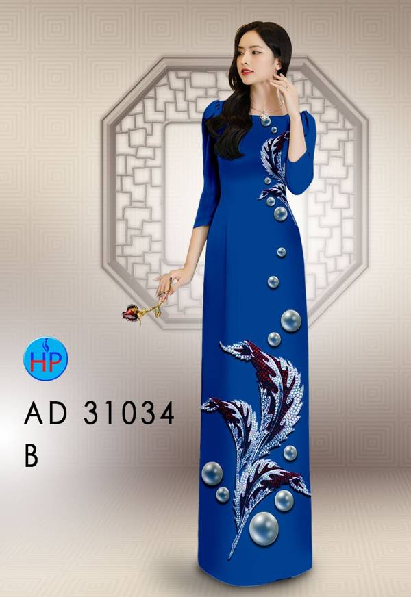 Vải Áo Dài Hoa In 3D Mới Ra AD 31034 44 Vải Áo Dài Hoa In 3D Mới Ra AD 31034