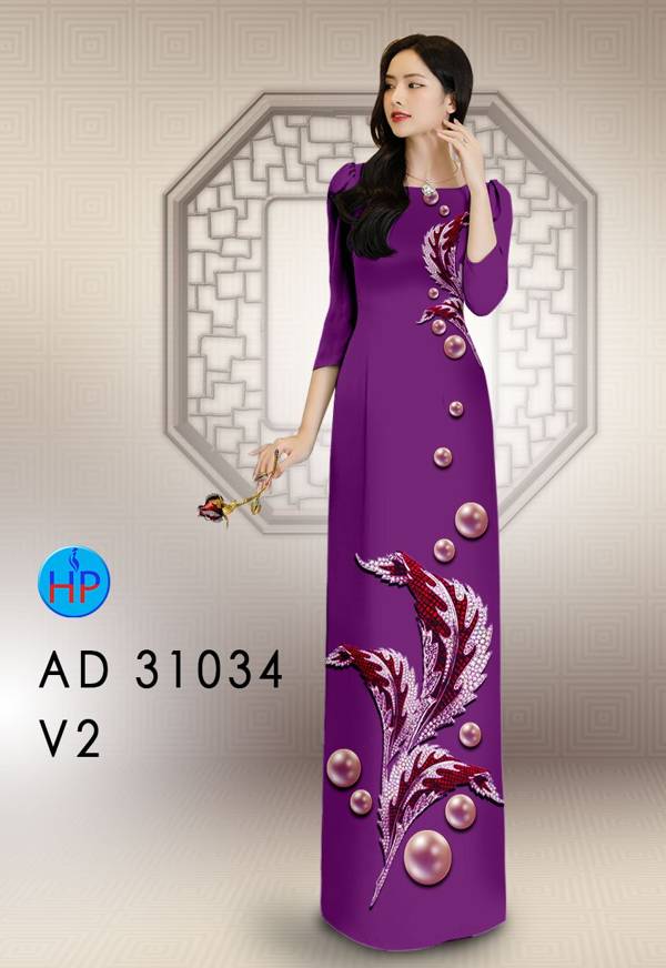 Vải Áo Dài Hoa In 3D Mới Ra AD 31034 51 Vải Áo Dài Hoa In 3D Mới Ra AD 31034