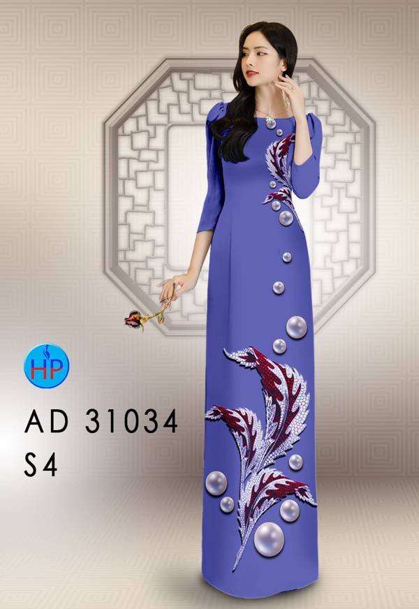 Vải Áo Dài Hoa In 3D Mới Ra AD 31034 52 Vải Áo Dài Hoa In 3D Mới Ra AD 31034