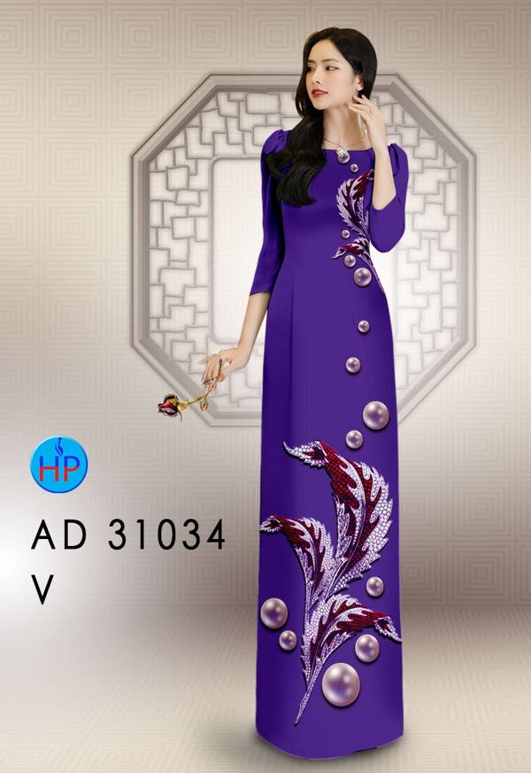 Vải Áo Dài Hoa In 3D Mới Ra AD 31034 54 Vải Áo Dài Hoa In 3D Mới Ra AD 31034