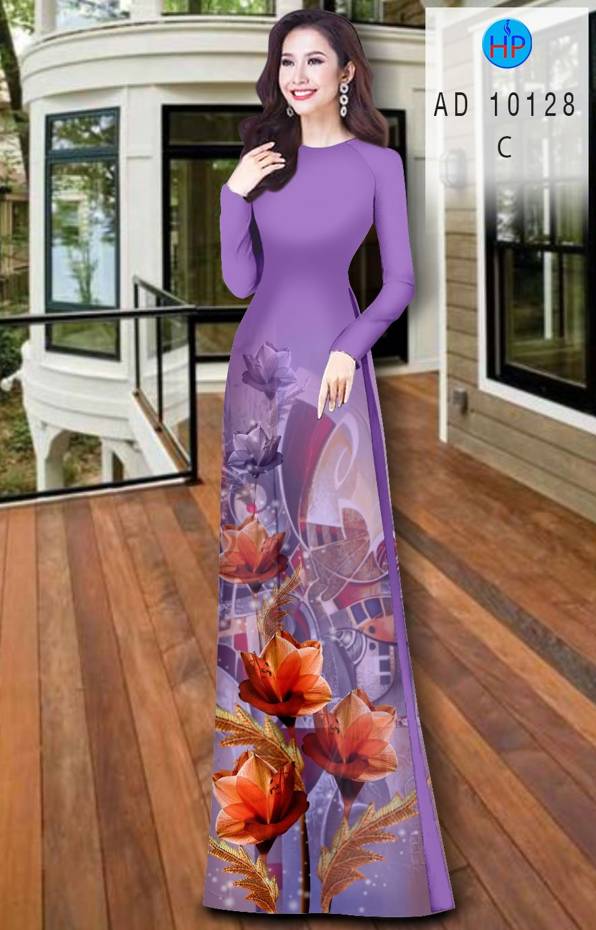 Vải Áo Dài Hoa In 3D Vừa Ra AD 10128 37 Vải Áo Dài Hoa In 3D Vừa Ra  AD 10128