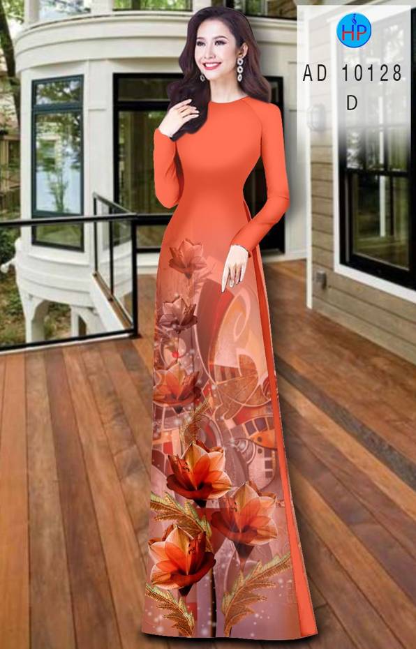 Vải Áo Dài Hoa In 3D Vừa Ra AD 10128 38 Vải Áo Dài Hoa In 3D Vừa Ra  AD 10128