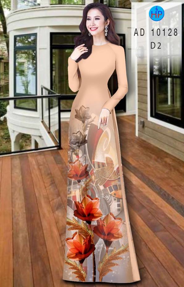 Vải Áo Dài Hoa In 3D Vừa Ra AD 10128 39 Vải Áo Dài Hoa In 3D Vừa Ra  AD 10128