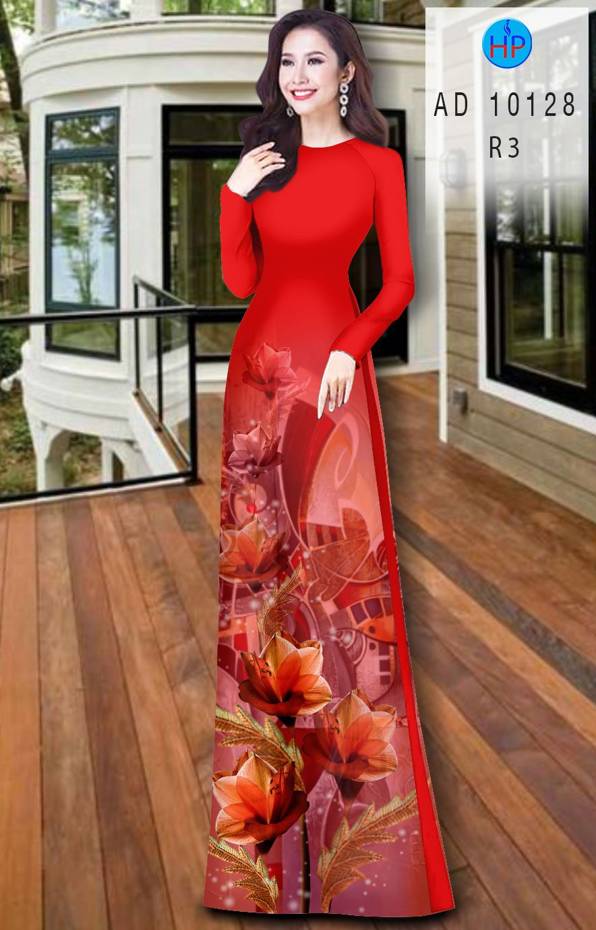 Vải Áo Dài Hoa In 3D Vừa Ra AD 10128 45 Vải Áo Dài Hoa In 3D Vừa Ra  AD 10128