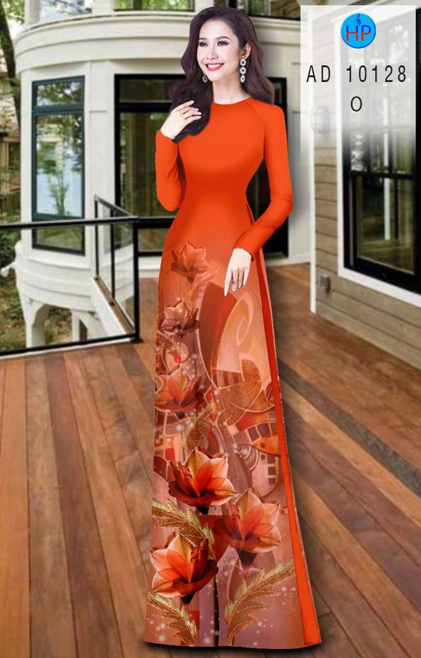 Vải Áo Dài Hoa In 3D Vừa Ra AD 10128 44 Vải Áo Dài Hoa In 3D Vừa Ra  AD 10128
