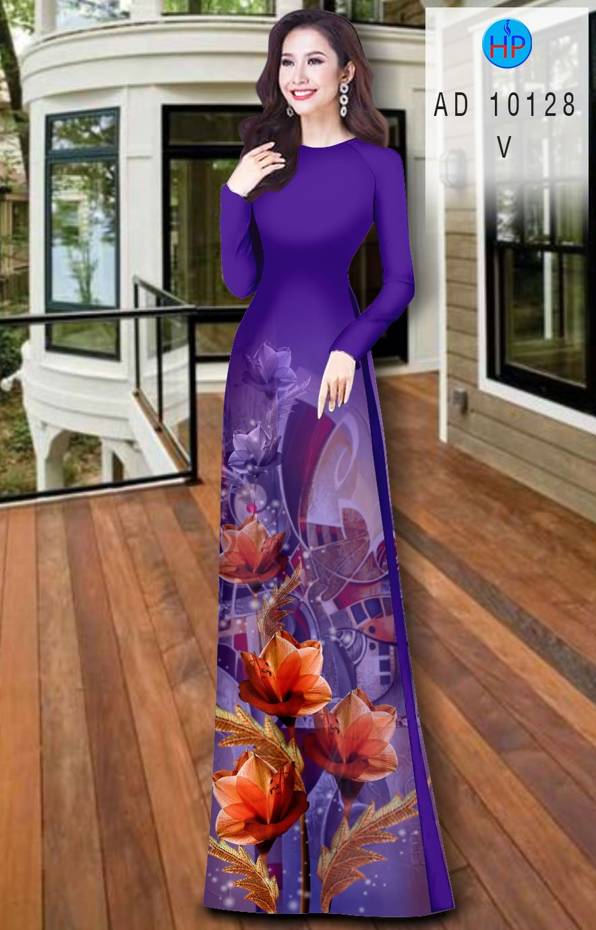 Vải Áo Dài Hoa In 3D Vừa Ra AD 10128 48 Vải Áo Dài Hoa In 3D Vừa Ra  AD 10128